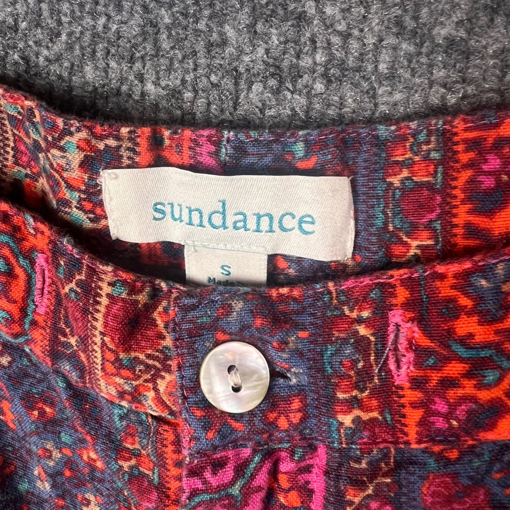 Sundance Shorts Womens S Multicolor Boho Linen Blend Paisley Print - Picture 6 of 8